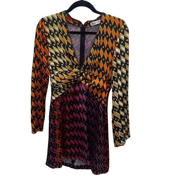Zara Geometric Print Dress - NWT - Picture 4 of 9